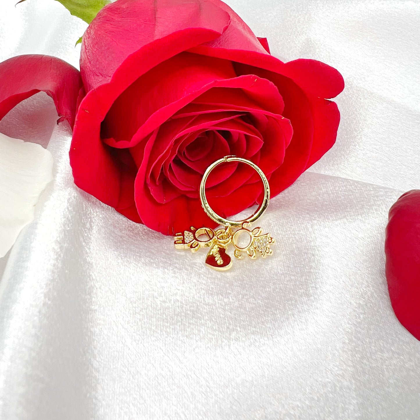 Boy and Girl Adjustable Ring Laminated Gold