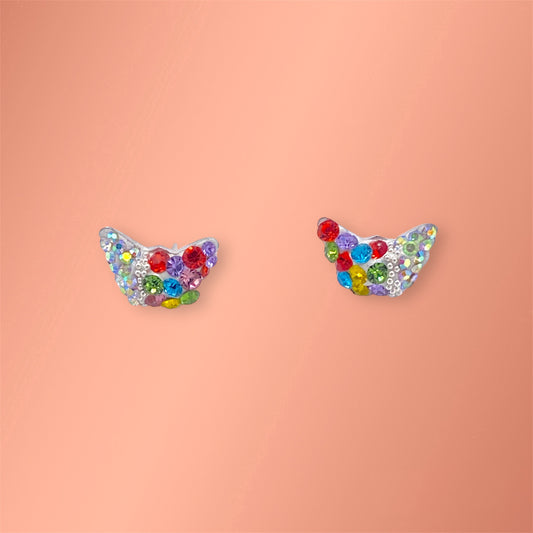 Multicolor Butterfly Silver 925 Earrings