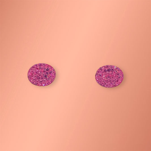 Pink Stone Silver 925 Earrings