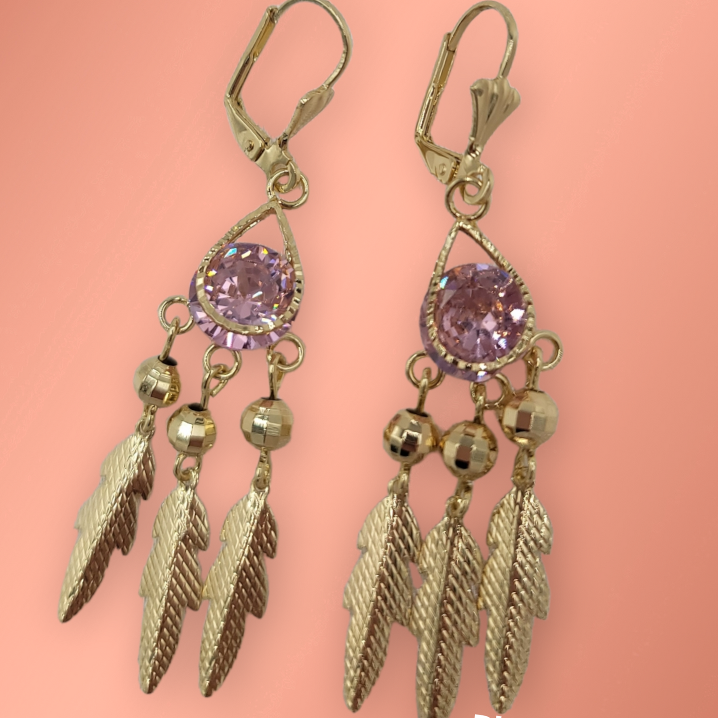 Dreamcatcher Earrings Laminated Gold